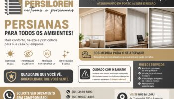 Persianas em Porto Alegre com venda, instalação e manutenção profissional. Qualidade, durabilidade e atendimento especializado.